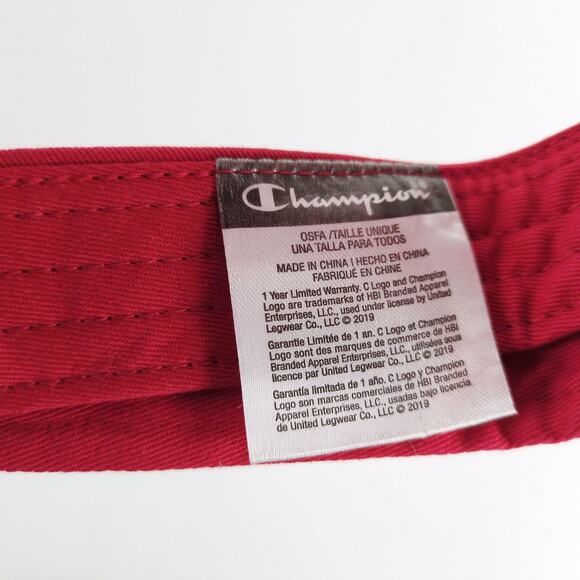 Champion MLB Washington DC Nationals Sun Visor Hat, Red Adjustable Strap - Picture 6 of 7